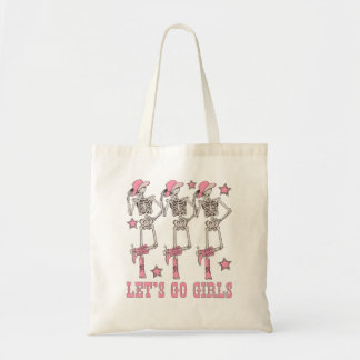 Bolsa Tote Vamos Dançar Garotas Esqueleto Cowgirl Despedida d