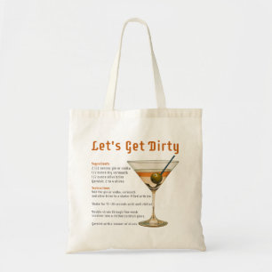 Bolsa Tote Vamos De Hora De Cocktail Obter Receita De Martini