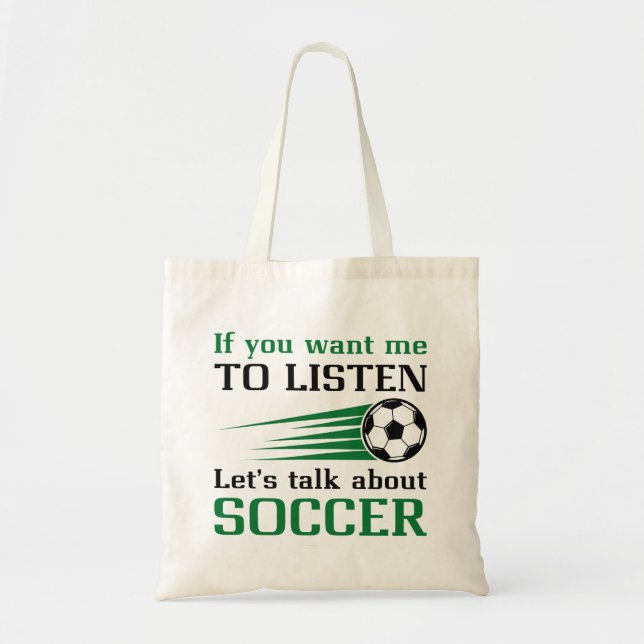 Bolsa Tote Vamos falar sobre futebol (Frente)