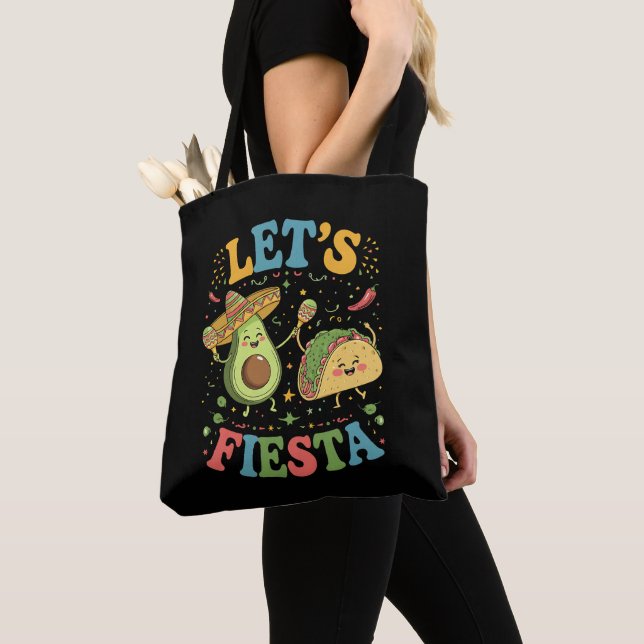 Bolsa Tote Vamos Festa Abacate E Tacos Cinco De Maio (Close Up)