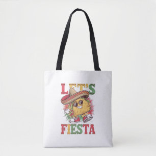Bolsa Tote Vamos Fiesta Taco Design de Diversão Cinco de Mayo