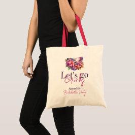 Bolsa Tote Vamos Garotas Festa de despedida cor-de-rosa do úl