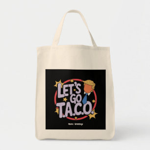 Bolsa Tote Vamos Ir Taco Funny Design Bold Cotação Homens e M