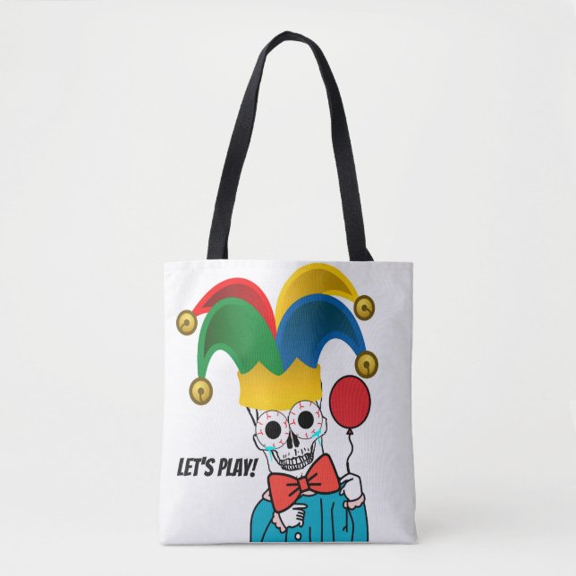 Bolsa Tote Vamos jogar, meme de palhaço (Frente)
