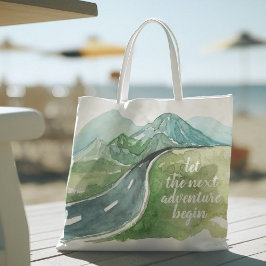 Bolsa Tote Vamos Natural De Aquarela O Próximo Aventura Começ