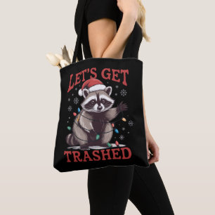 Bolsa Tote Vamos nos Embriagar Mapache Feral Navideño Meme