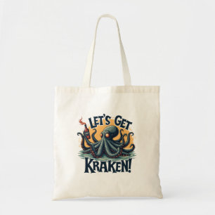 Bolsa Tote Vamos Obter Octopus De Bebendo De Rum Funny Kraken