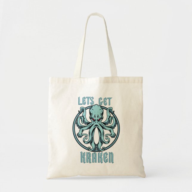 Bolsa Tote Vamos pegar o camisa Clássico LNH de Kraken Seattl (Frente)