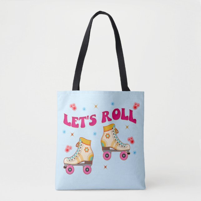 Bolsa Tote Vamos Roll Roll Skate Pavilhão da Parte Traseira (Frente)