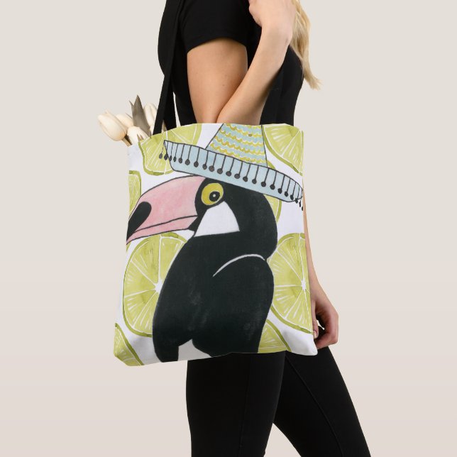 Bolsa Tote Vamos Taco Sobre Amor| Toucan Sombrero (Close Up)