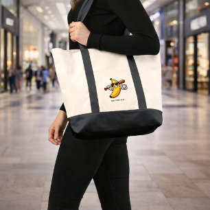 Bolsa Tote Vamos Torcer Bananas Beisebol Retrô Banana Engraça