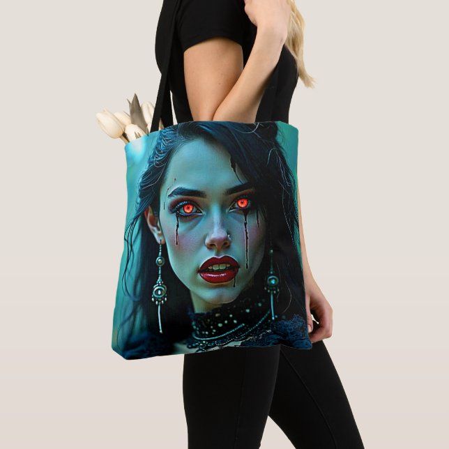 Bolsa Tote Vampire Queen: Dark Allure Art (Close Up)