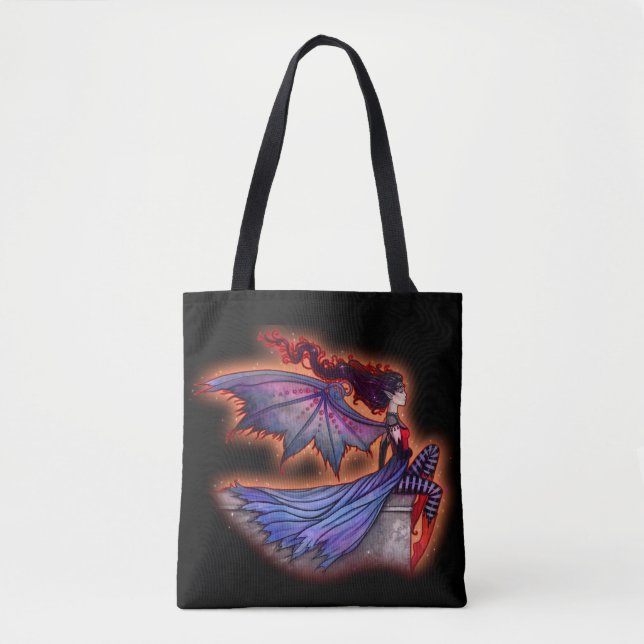 Bolsa Tote Vampiro Gótico, Vampiro, Arte Fada (Frente)