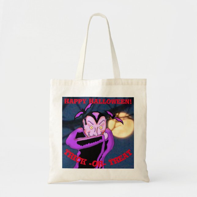Bolsa Tote Vampiro Halloween Tote Bag (Frente)