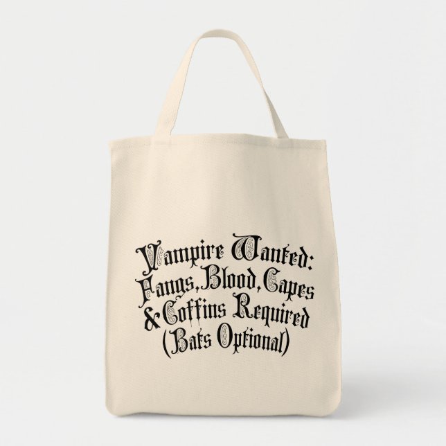 Bolsa Tote Vampiro Procurado (Frente)