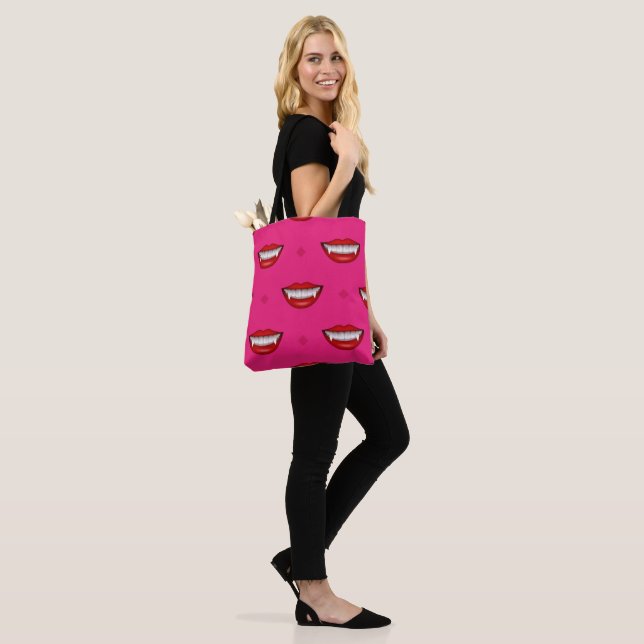 Bolsa Tote Vampiro Rosa Sapatinho Halloween (No(a) Modelo)