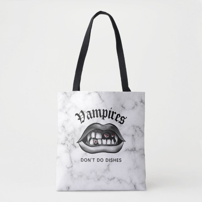 Bolsa Tote Vampiros não lavam pratos estranhos (Frente)