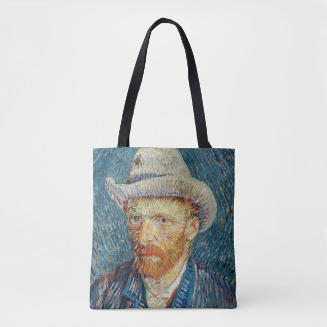 Bolsa Tote Van Gogh - Autorretrato com um chapéu de feltro de (Frente)
