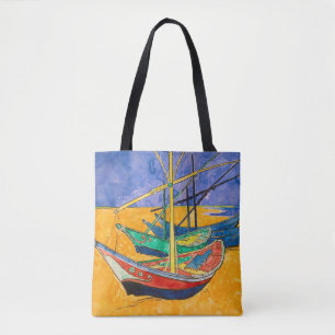 Bolsa Tote Van Gogh Boats Impressionism Beach