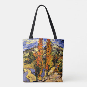 Bolsa Tote Van Gogh - Dois Poplars em um Hill - 1889