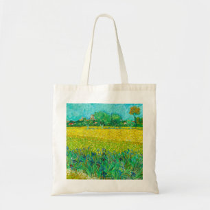 Bolsa Tote Van Gogh Field com Irrises Perto de Arles