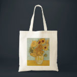 Bolsa Tote Van Gogh - girassóis<br><div class="desc">Mit 12 Sonnenblumen de Stilleben (vaso com 12 girassóis) por Vincent van Gogh - 1888.</div>