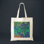 Bolsa Tote Van Gogh Irises. impressionismo floral azul<br><div class="desc">Van Gogh "Irises" na bolsa. Arte do impressionismo floral azul.</div>
