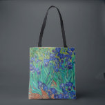 Bolsa Tote Van Gogh Irises. impressionismo floral azul<br><div class="desc">Van Gogh "Irises" na bolsa. Arte do impressionismo floral azul.</div>