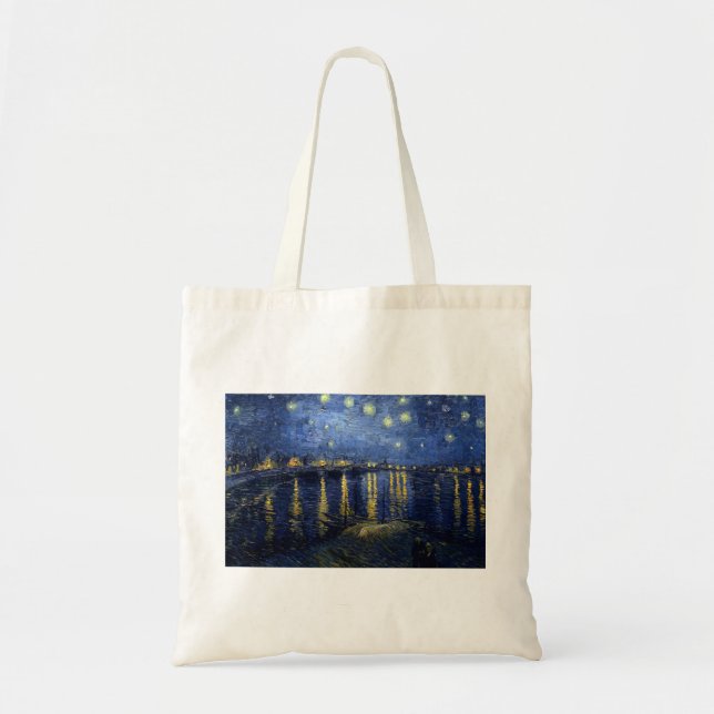 Bolsa Tote Van Gogh: Noite estrelado sobre o Rhone (Frente)