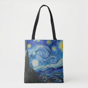 Bolsa Tote Van Gogh Starry Night. Impressionismo arte vintage