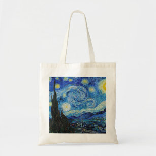 Bolsa Tote Van Gogh Starry Night. Impressionismo arte vintage