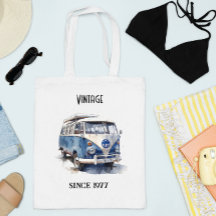 Van vintage em azul de Delft personalizável