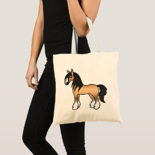 Bolsa Tote Vanner cigano de pele de baleia / xisto / Cavalo d