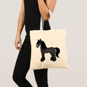 Bolsa Tote Vanner cigano preto / Shire / Cavalo Clydesdale