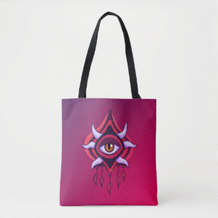 Bolsa Tote Vaporware Demon Eye - Gótico colorido