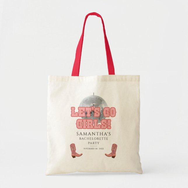 Bolsa Tote Vaqueira do Disco Despedida de Solteira Vamos Lá (Frente)