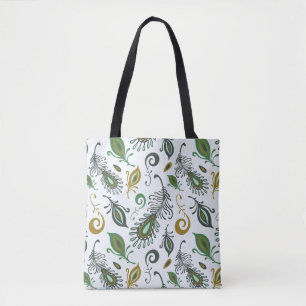 Bolsa Tote Várias penas coloridas