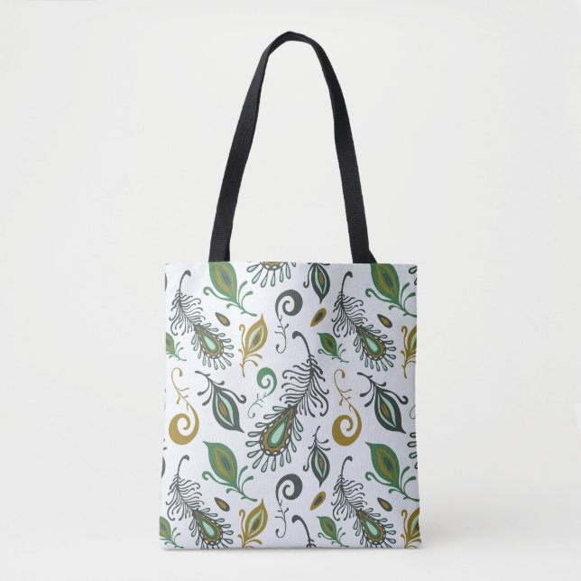 Bolsa Tote Várias penas coloridas (Frente)