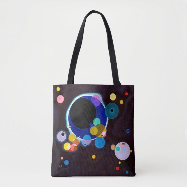 Bolsa Tote Vários Círculos, Wassily Kandinsky (Frente)