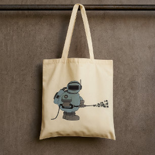 Bolsa Tote Varredor Espacial Pulverizando Estrelas Astronauta