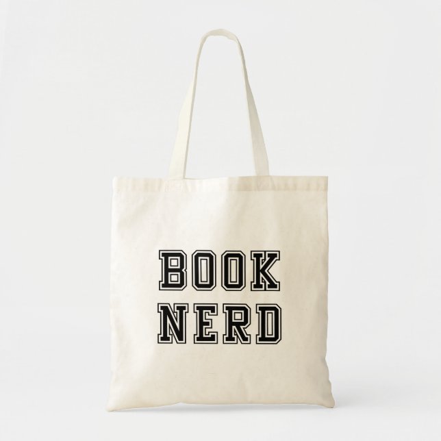 Bolsa Tote Varsity Style Book Nerd (Frente)