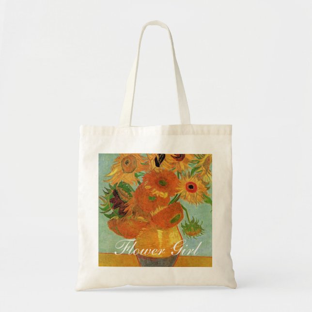 Bolsa Tote Vase com Doze Giraróis Vincent van Goah (Frente)