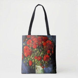 Bolsa Tote Vase com papagaios vermelhos por Vincent van Gogh
