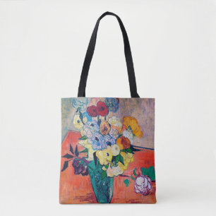 Bolsa Tote Vase com Rosas e Anêmonas, Van Gogh
