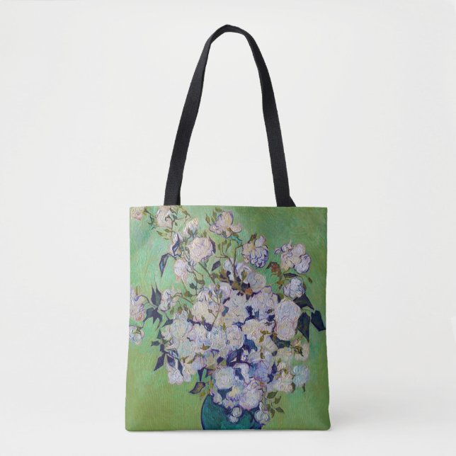 Bolsa Tote Vase de Rosas, Vincent van Gogh (Frente)