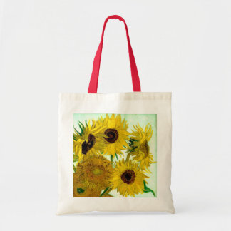 Bolsa Tote Vaso com doze girassóis, belas artes de Van Gogh
