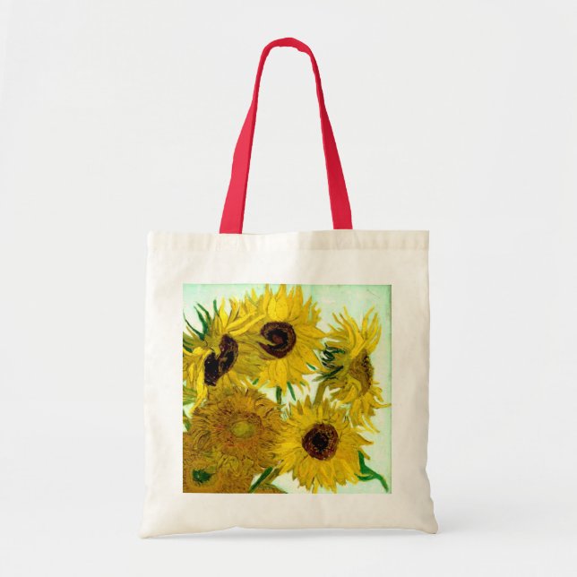 Bolsa Tote Vaso com doze girassóis, belas artes de Van Gogh (Frente)