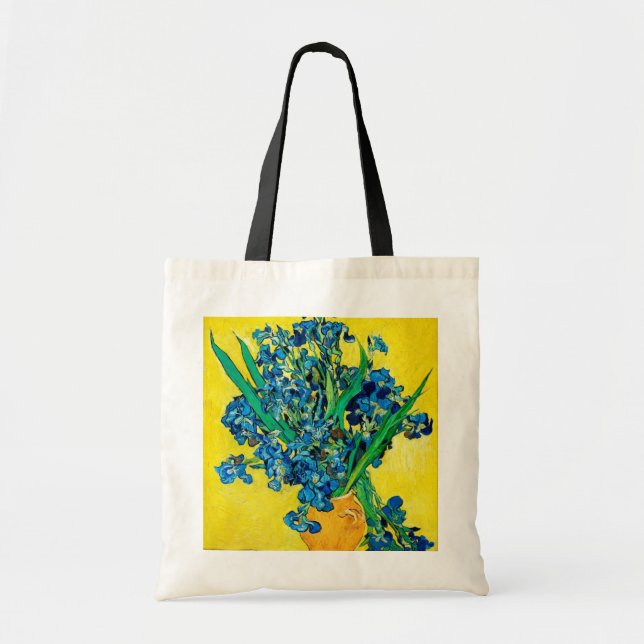 Bolsa Tote Vaso com Íris, Van Gogh (Frente)