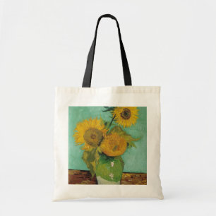 Bolsa Tote Vaso com três girassóis, Vincent van Gogh