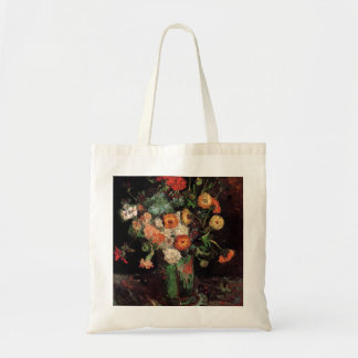 Bolsa Tote Vaso com Zinnias e gerânio por Van Gogh